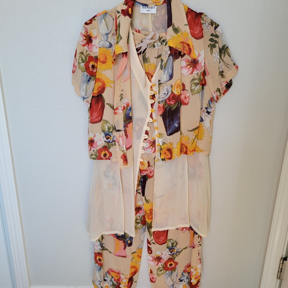 Sandro paris vintage pant set